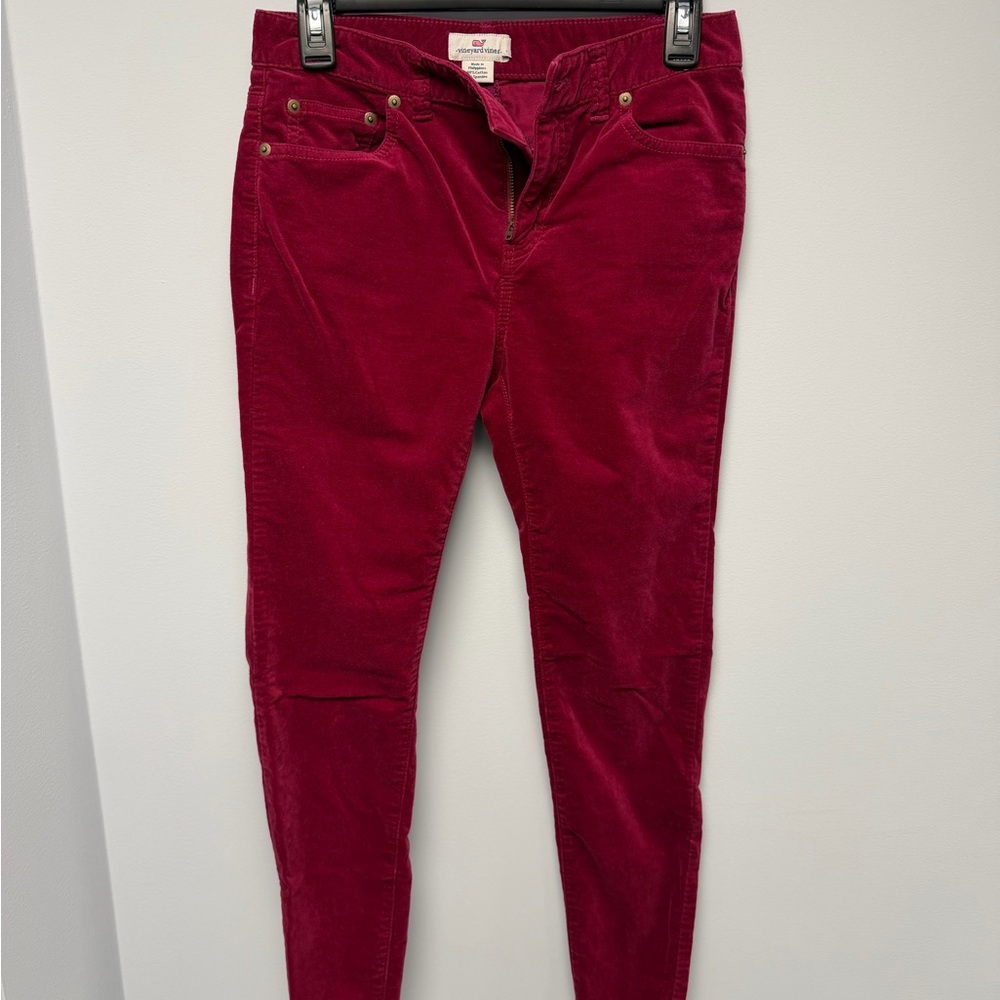 Vineyard Vines Burgundy Corduroy Pants